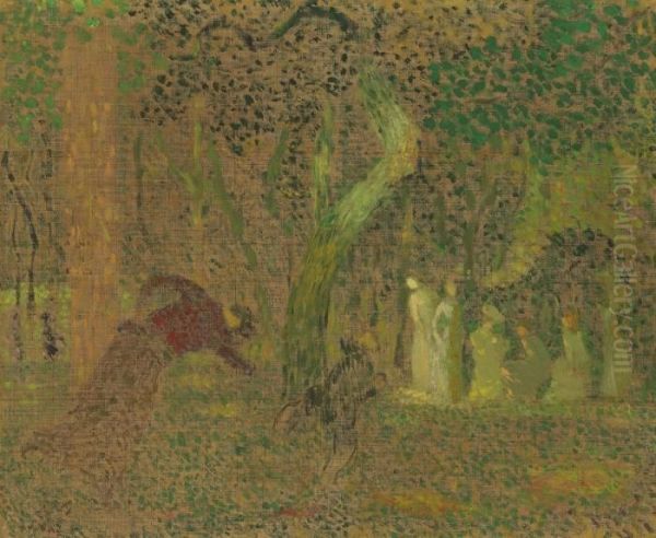 Scene De Theatre (l'enfant Prodigue?) Oil Painting by Jean-Edouard Vuillard