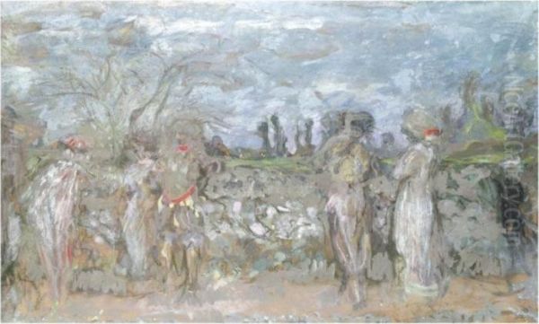 Comediens Dans Les Sous Bois Oil Painting by Jean-Edouard Vuillard