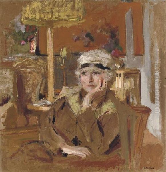 Lucy Hessel Au Ruban De Velours Noir Oil Painting by Jean-Edouard Vuillard