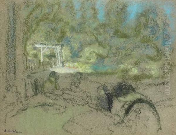 Femmes Dans Un Parc, Vers 1910 Oil Painting by Jean-Edouard Vuillard