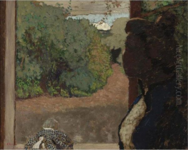 A La Fenetre Oil Painting by Jean-Edouard Vuillard