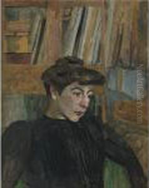 Femme Avec Les Sourcils Noirs Oil Painting by Jean-Edouard Vuillard