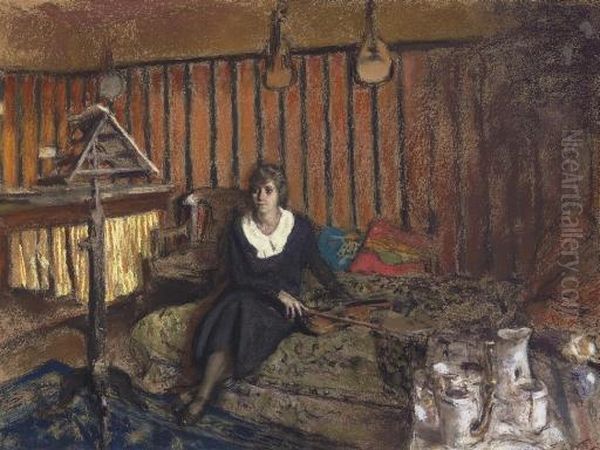 Madame Fried Reveuse Oil Painting by Jean-Edouard Vuillard