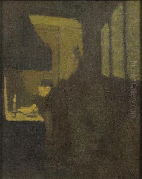 La Cuisiniere A La Bougie Oil Painting by Jean-Edouard Vuillard