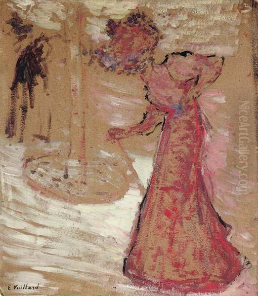 L'elegante Oil Painting by Jean-Edouard Vuillard