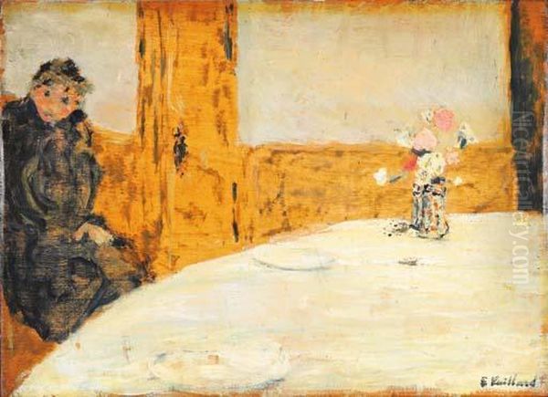 Les Roses D'anniversaire Du Mariage Oil Painting by Jean-Edouard Vuillard