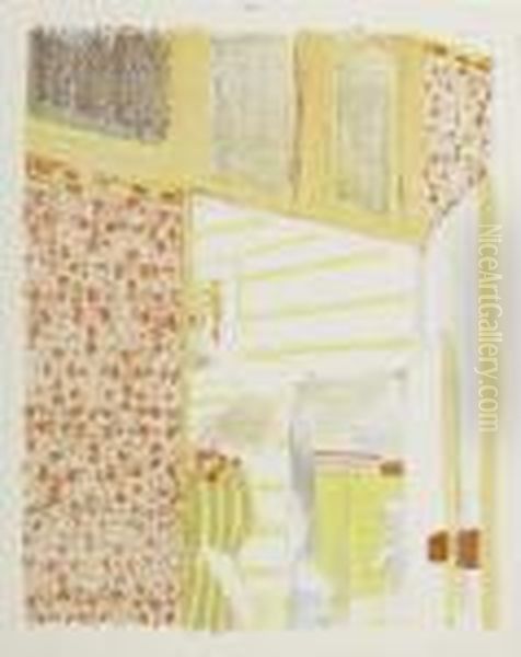 Interieur Aux Teintures Roses Ii. Blatt 6 Der Folge <paysages Et Interieurs> Oil Painting by Jean-Edouard Vuillard