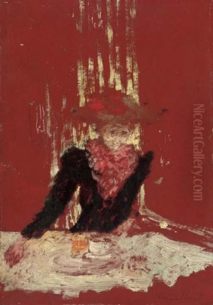 Femme A La Tasse De Cafe Oil Painting by Jean-Edouard Vuillard