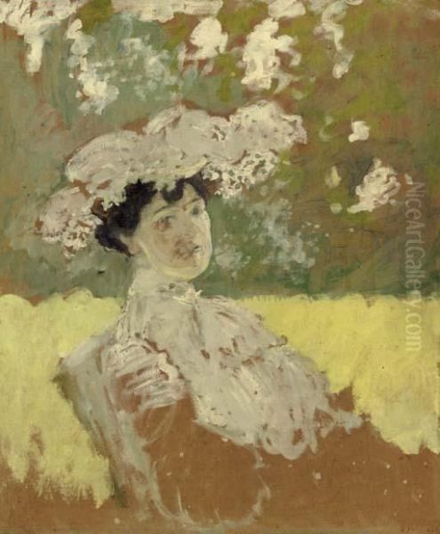 Madame Hessel En Capeline Oil Painting by Jean-Edouard Vuillard