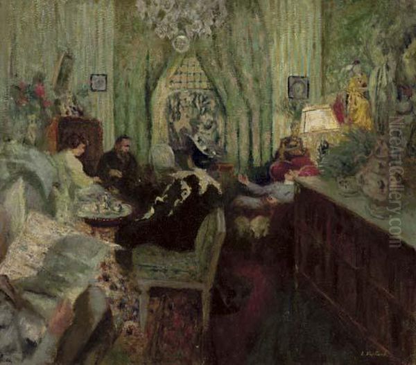 Le Salon De Madame Aron Oil Painting by Jean-Edouard Vuillard