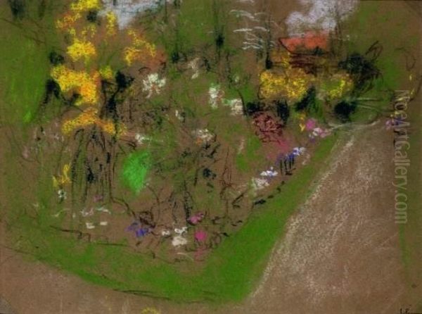 Le Jardin Du Clos Cezanne, 1920-1925 Oil Painting by Jean-Edouard Vuillard