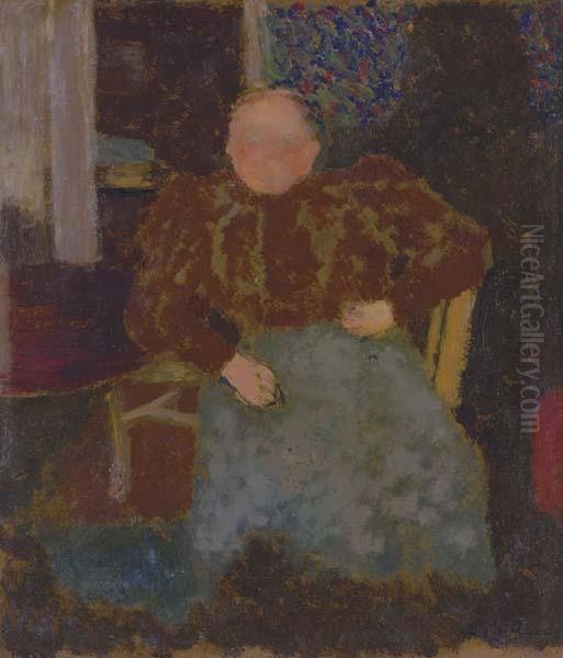 Madame Vuillard Assise Oil Painting by Jean-Edouard Vuillard