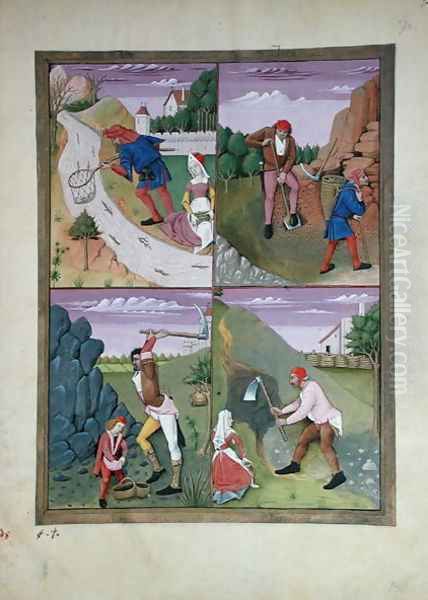 Illustration from the Book of Simple Medicines by Mattheaus Platearius d.c.1161 c.1470 44 Oil Painting by Robinet Testard