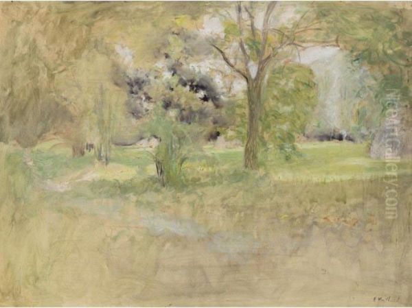 Arbres Dans La Prairie Oil Painting by Jean-Edouard Vuillard