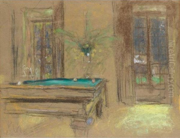 Le Billard Oil Painting by Jean-Edouard Vuillard