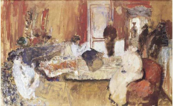 Dans La Chambre Rouge, 1905-1907 Oil Painting by Jean-Edouard Vuillard