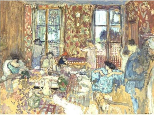 Le Petite Dejeuner Aux Pavillons Oil Painting by Jean-Edouard Vuillard