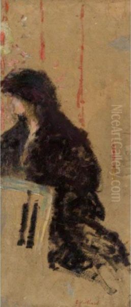 La Robe Sombre Oil Painting by Jean-Edouard Vuillard