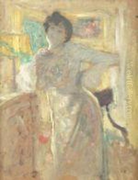 Madame Hessel, 'lamain Sur La Hanche' Oil Painting by Jean-Edouard Vuillard