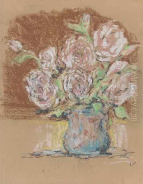 Bouquet De Roses Oil Painting by Jean-Edouard Vuillard