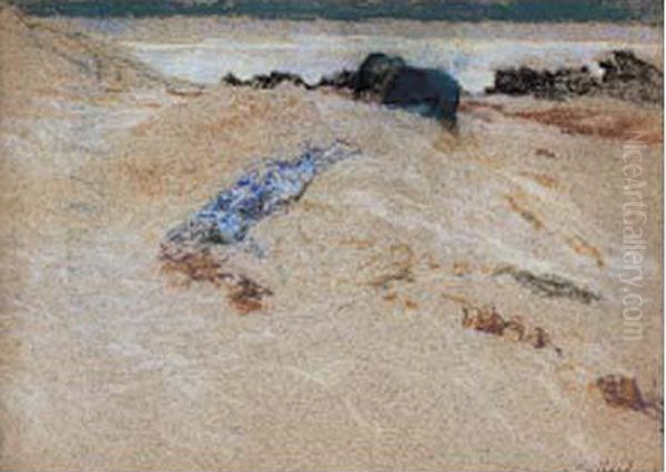 Bord De Mer Ou Enfant Jouant Dans Les Dunes Oil Painting by Jean-Edouard Vuillard