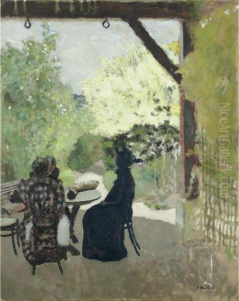 Sous Le Portique Oil Painting by Jean-Edouard Vuillard