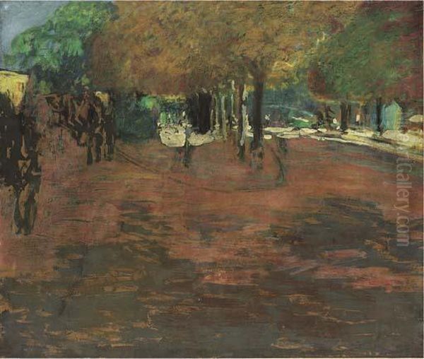 La Muette, L'arroseur Oil Painting by Jean-Edouard Vuillard