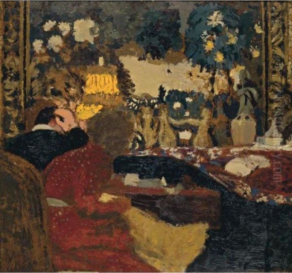 Devant La Tapisserie: Misia Et Thadee Natanson, Rue St. Florentin Oil Painting by Jean-Edouard Vuillard