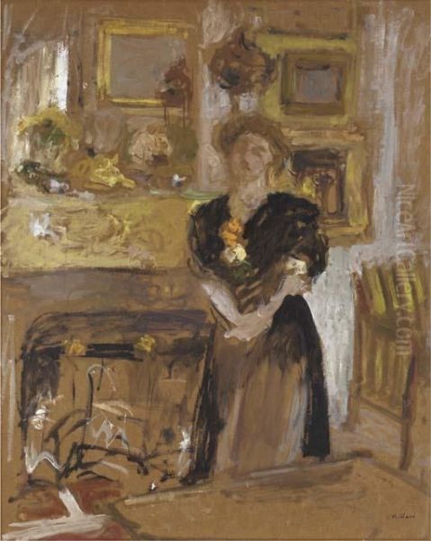 Portrait De Madame Marie Des Jardins-fontaine Oil Painting by Jean-Edouard Vuillard