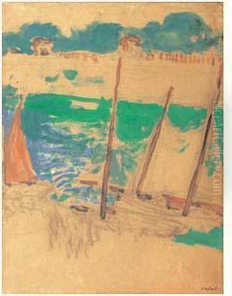 Les Mats De Pouliguen Oil Painting by Jean-Edouard Vuillard