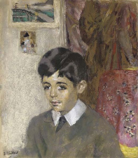 Portrait De Jacques Laroche Enfant Oil Painting by Jean-Edouard Vuillard