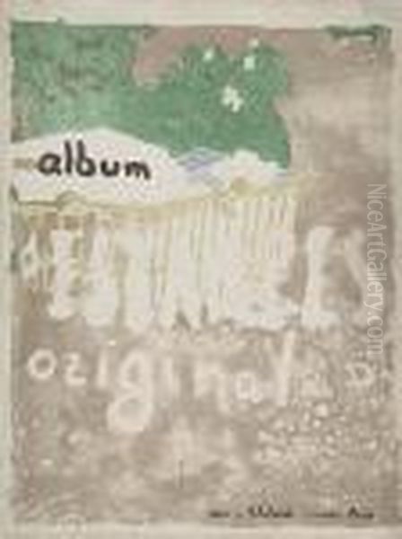 Projet De Couverture Pour Un Albumd'estampes>. Oil Painting by Jean-Edouard Vuillard