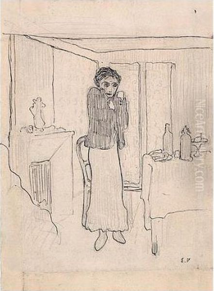 Femme Oil Painting by Jean-Edouard Vuillard