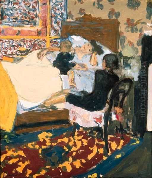 Les Enfants Oil Painting by Jean-Edouard Vuillard