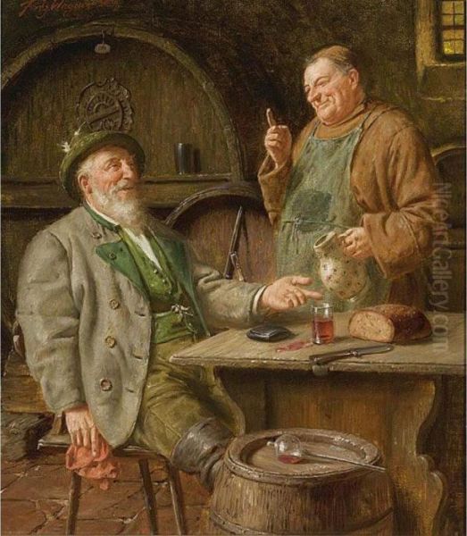 One For The Road Oil Painting by Fritz Wagner