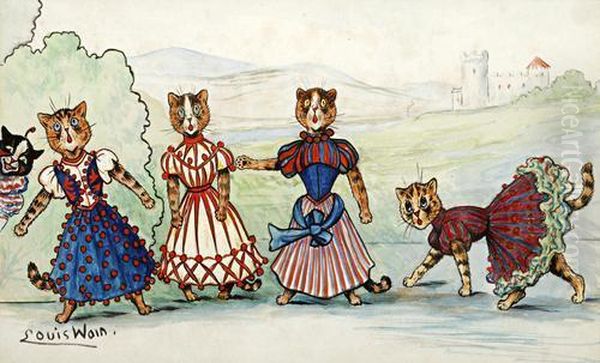 The Chorus Oil Painting by Louis William Wain