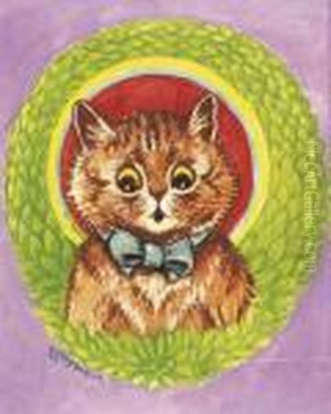 The Psychedelic Kitten Oil Painting by Louis William Wain