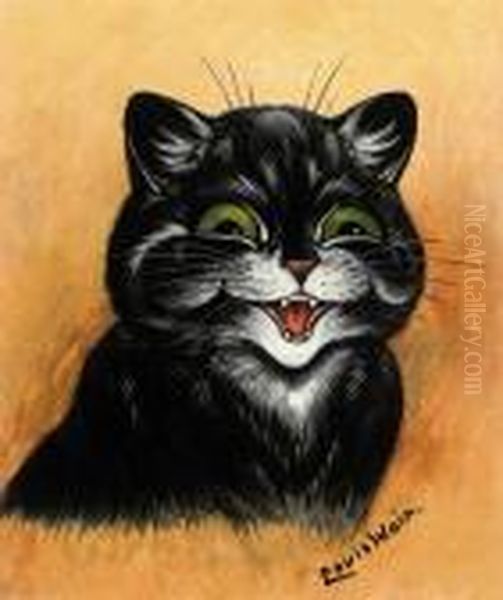 The Contented Cat Oil Painting by Louis William Wain