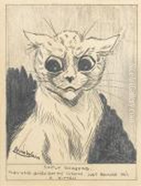 Simply Sickening Oil Painting by Louis William Wain