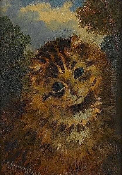 You Flatter Me! Oil Painting by Louis William Wain