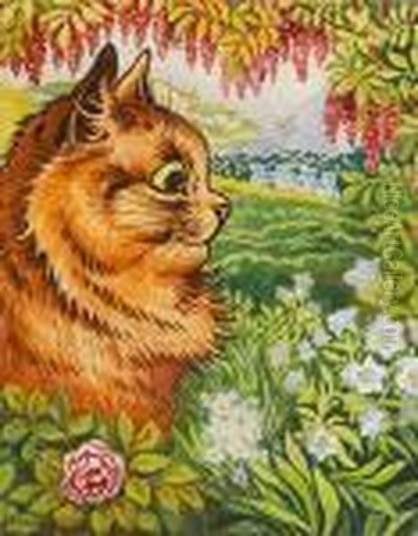 Enjoying The View Oil Painting by Louis William Wain