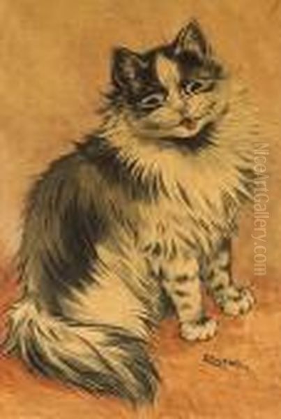 The Cat Who Got The Cream Oil Painting by Louis William Wain