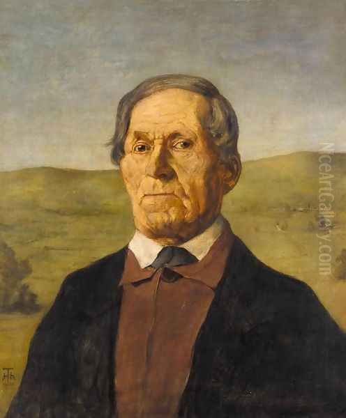 Onkel Ludwig Maier Oil Painting by Hans Thoma