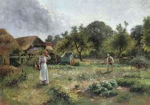 The Vegetable Garden Oil Painting by Ernst Walbourn