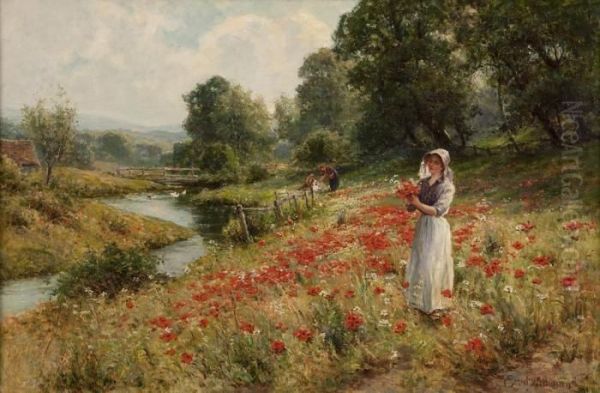 Gathering Poppies Oil Painting by Ernst Walbourn