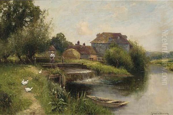 The Old Mill Oil Painting by Ernst Walbourn