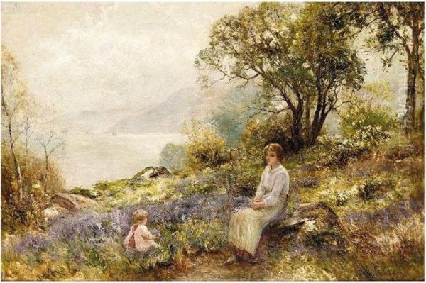 Picking Lavender Oil Painting by Ernst Walbourn