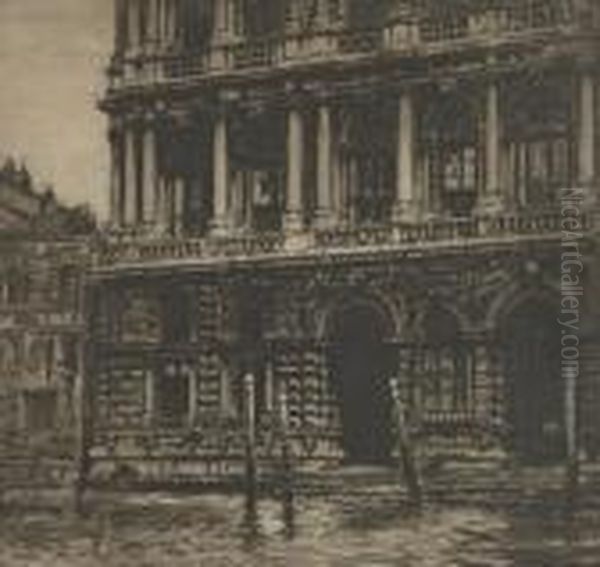 A Venetian Palace Oil Painting by William Walcot