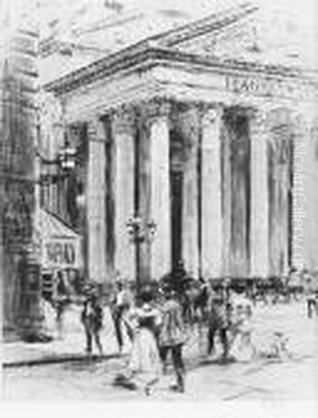 A Corner Of The Pantheon, Rome Oil Painting by William Walcot