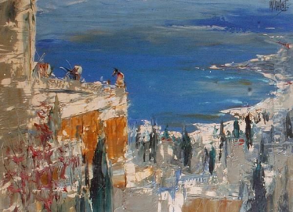 View, South Of France Oil Painting by William Walcot